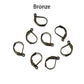 Crochets de boucles d'oreilles à levier français à base métallique, 50 pièces