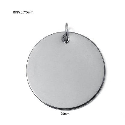 Stainless Steel Blanks Charms with Jump Ring (10Pcs)