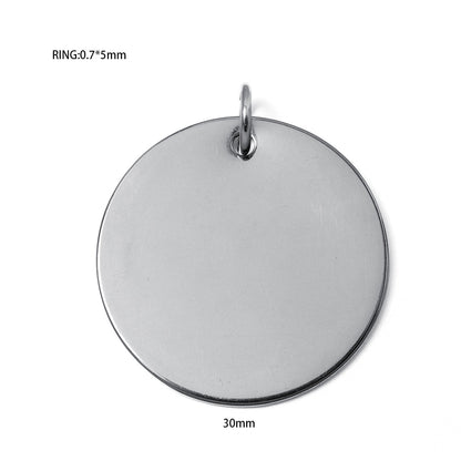 Stainless Steel Blanks Charms with Jump Ring (10Pcs)