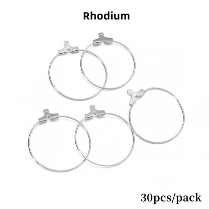 Boucles d'oreilles créoles suspendues à grand cercle de 20 à 40 mm, 10 à 50 pièces