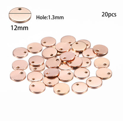 Stainless Steel Round Wrinkle Charms Pendant, 20-50pcs