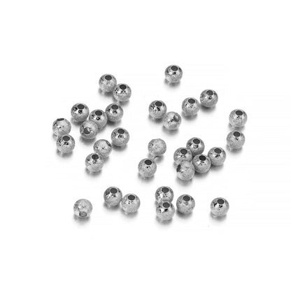 4-12mm Round Frosted Ball Spacer Beads, 20-100pcs