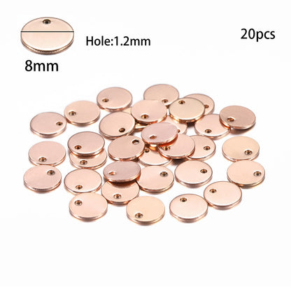 Stainless Steel Round Wrinkle Charms Pendant, 20-50pcs