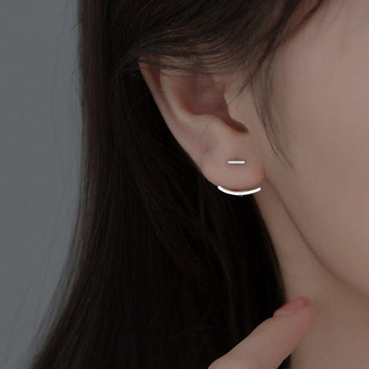 Boucles d'oreilles ligne minimalisme à deux types