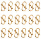 Fermoirs d'extrémité dorés en forme de S, 20 pièces