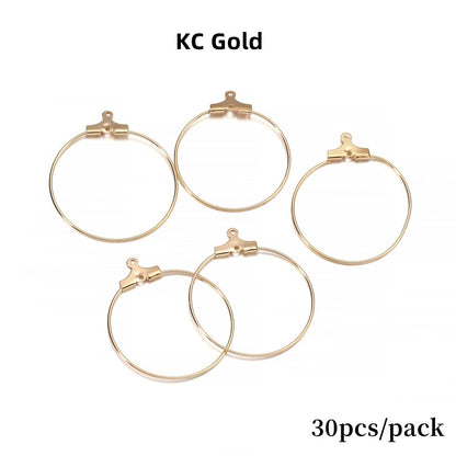 20-40mm Big Circle Hanging Hoops Earring, 10-50pcs