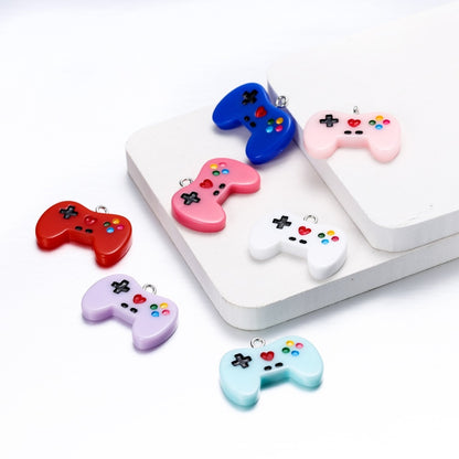 Colorful Cute Gamepad Resin Charms Pendants, 10Pcs