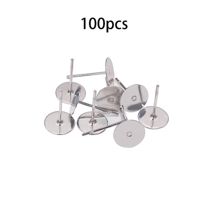 Stainless Steel Blank Earring Stud Base 3-8mm