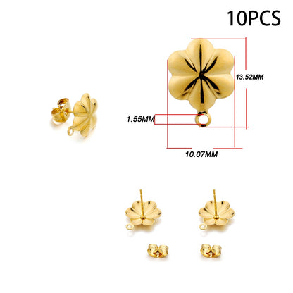 Blank Earring Studs in Stainless Steel, 10-20pcs