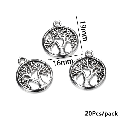 Mixed Plant Tree Pendants, 10-20Pcs