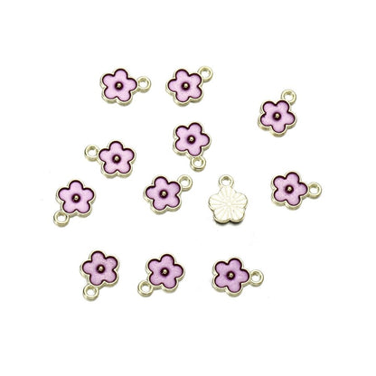 Mix Style Flower Pendants, 10Pcs