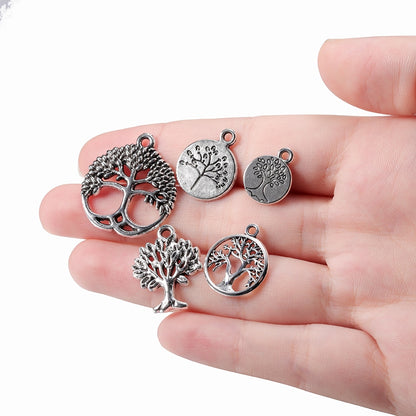 Mixed Plant Tree Pendants, 10-20Pcs