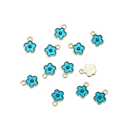 Mix Style Flower Pendants, 10Pcs