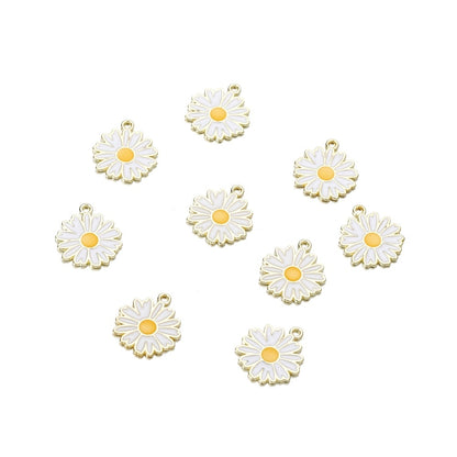 Mix Style Flower Pendants, 10Pcs