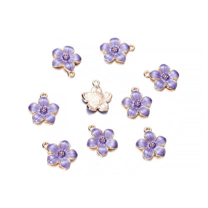 Mix Style Flower Pendants, 10Pcs