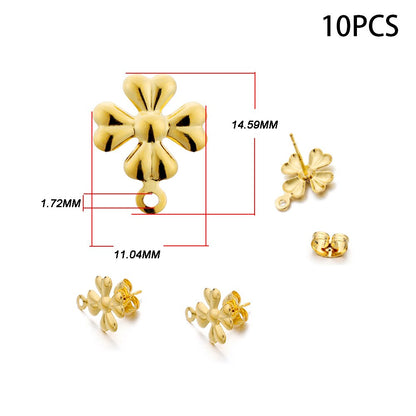 Blank Earring Studs in Stainless Steel, 10-20pcs