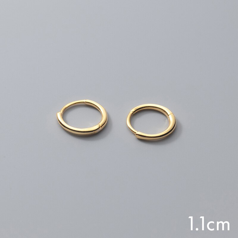 Simple Round Gold Color Hoop Earrings