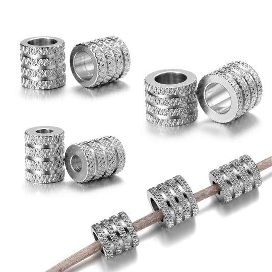 Big Hole Stainless Steel Spacer Beads