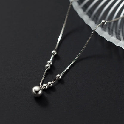 Silver Exquisite Bead Anklet