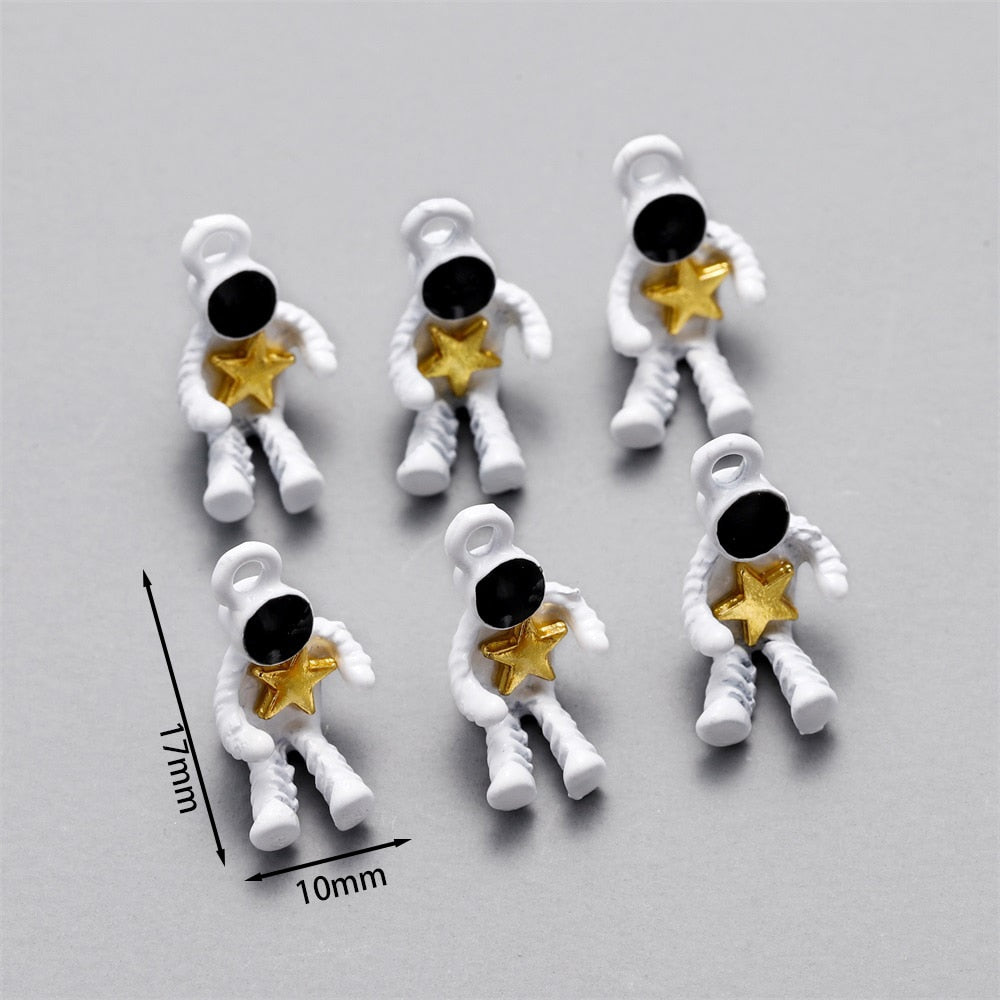 Metal Alloy Astronaut Pendants, 10Pcs