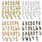 Pendentifs à breloques en alliage avec lettres de l'alphabet AZ, 30 pièces, 7x16mm
