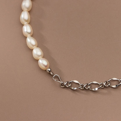 Baroque Pearl Chain Link Bracelet