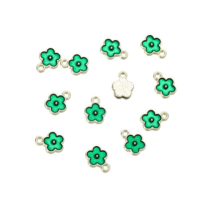 Mix Style Flower Pendants, 10Pcs