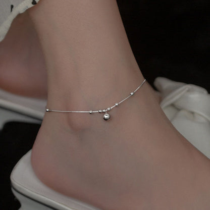 Silver Exquisite Bead Anklet