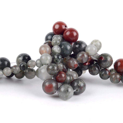 African Bloodstone Round Beads, size 6-12mm, 15.5'' inch strand 