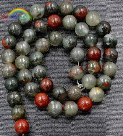 African Bloodstone Round Beads, size 6-12mm, 15.5'' inch strand 