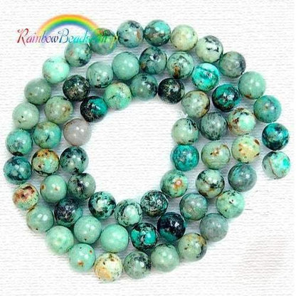 African Blue Turquoise Beads, Blue Beads, Blue Gemstone Beads, Stone Beads, Round Natural Beads,  4mm 6mm 8mm 10mm 12mm 