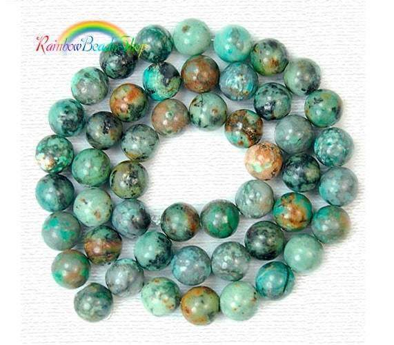 African Blue Turquoise Beads, Blue Beads, Blue Gemstone Beads, Stone Beads, Round Natural Beads,  4mm 6mm 8mm 10mm 12mm 