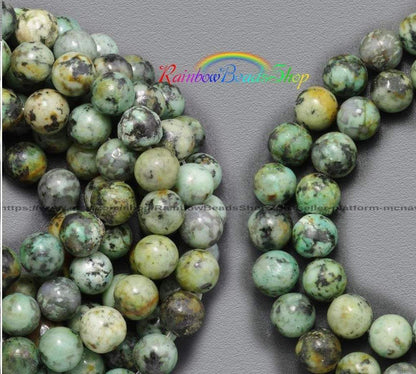 African Blue Turquoise Beads, Blue Beads, Blue Gemstone Beads, Stone Beads, Round Natural Beads,  4mm 6mm 8mm 10mm 12mm 