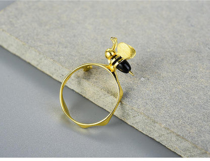 Bee and Dripping Honey Ring 