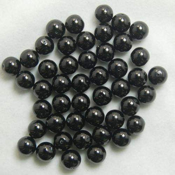 Black Czech Glass Pearl Round Beads, 100pcs for all size - 3mm 4mm 6mm 8mm 10mm 12mm 14mm, Opaqu loose beads For jewelry making and beading 