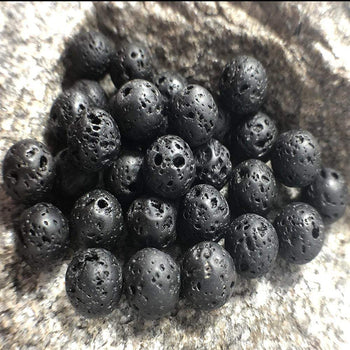 Black Lava Rock beads, Wholesale Gemstone, 4-12mm 5-200pcs 