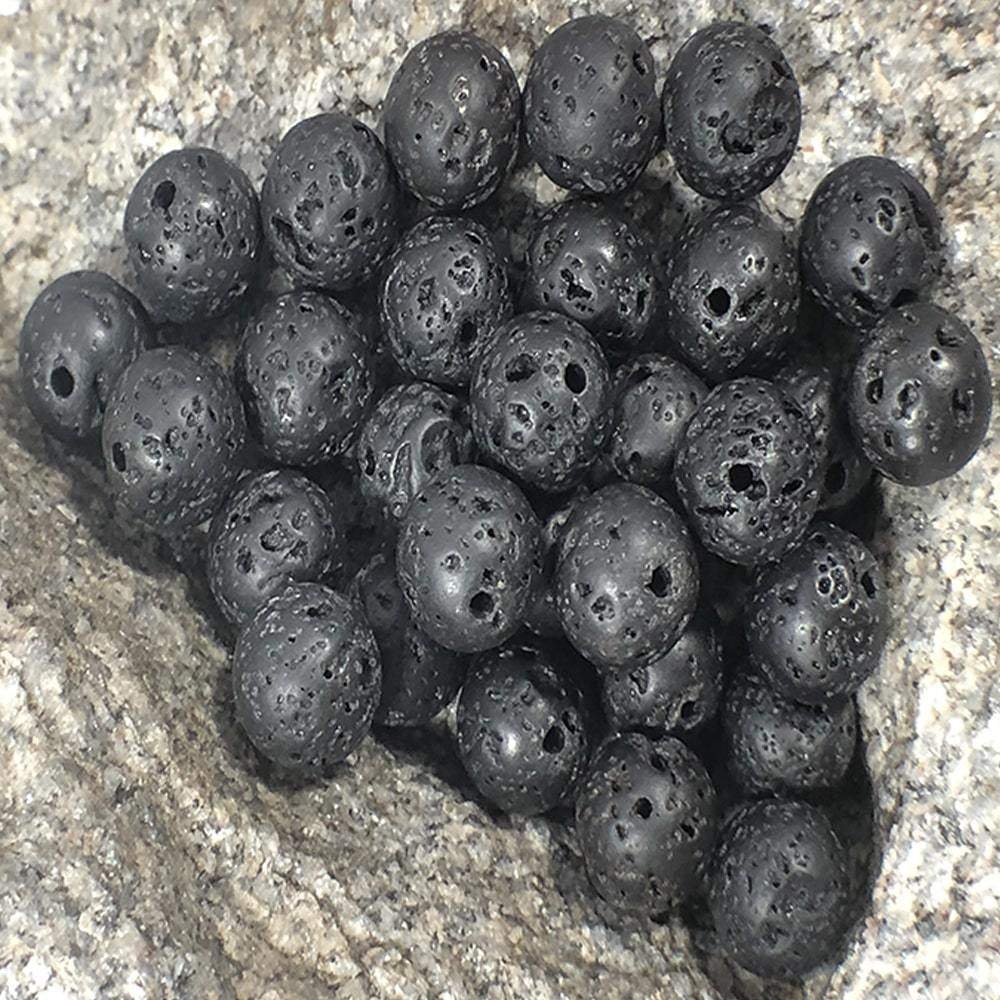Black Lava Rock beads, Wholesale Gemstone, 4-12mm 5-200pcs 