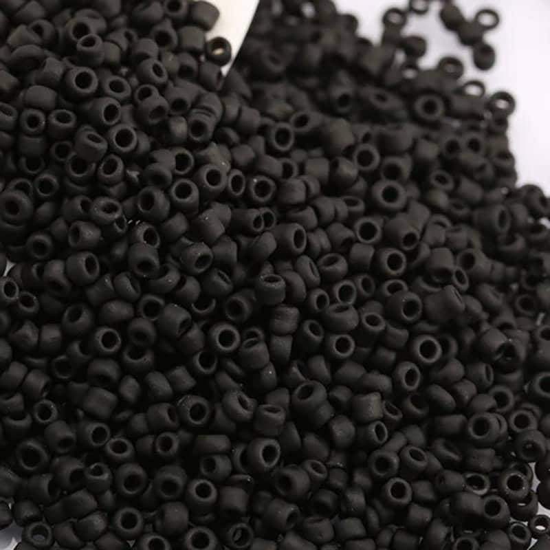 Black Matte Miyuki Delica Seed Beads, 2mm glass round Austria beads, 1000pcs 