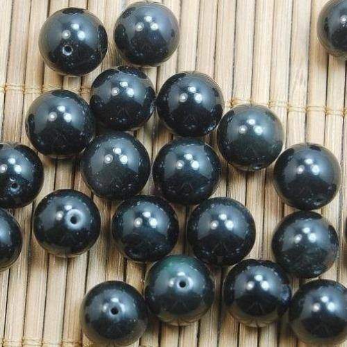 Black Obsidian beads, Wholesale Gemstone 4-12mm 5-200pcs 