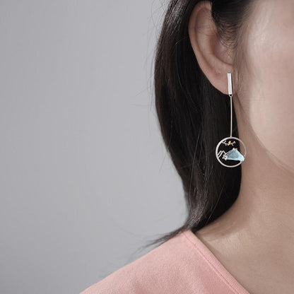 Blue Mountain Earring 