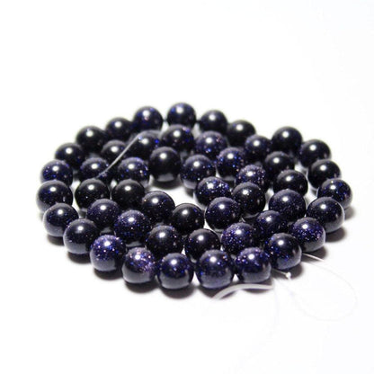 Blue Sandstone Grade AAA Round Beads 2-12mm, Full 15.5" Strand 