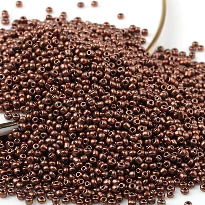 Brown Opaque japanese seed beads, 2mm 12/0 Miyuki Delica small glass Austria round beads, 1000pcs 