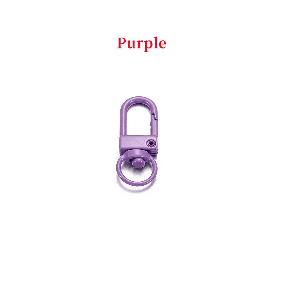 Buckle Key Ring Clasps, Mixed Color 