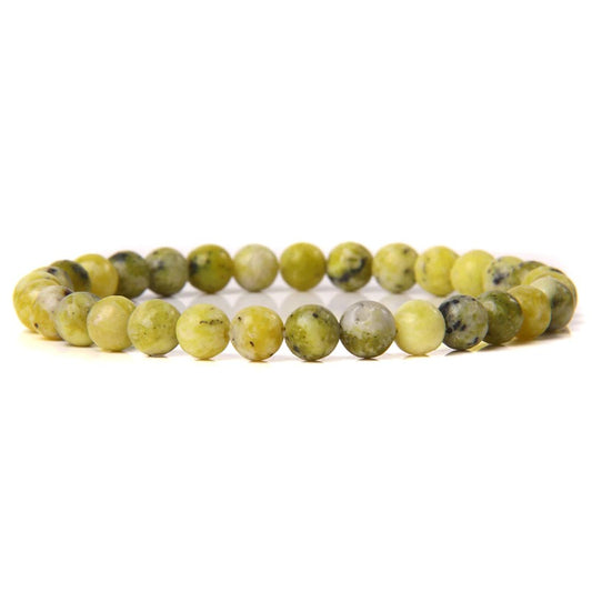 Bracelet extensible avec pierres précieuses turquoise jaune, 4-12 mm 