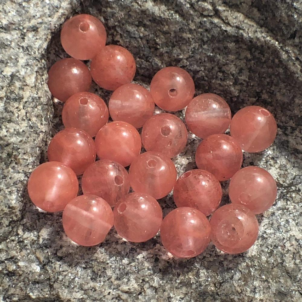 Cherry Quartz beads, Wholesale Gemstone Beads, Round Natural Stone Jewelry Beads, 4mm 6mm 8mm 10mm 12mm 5-200pcs 