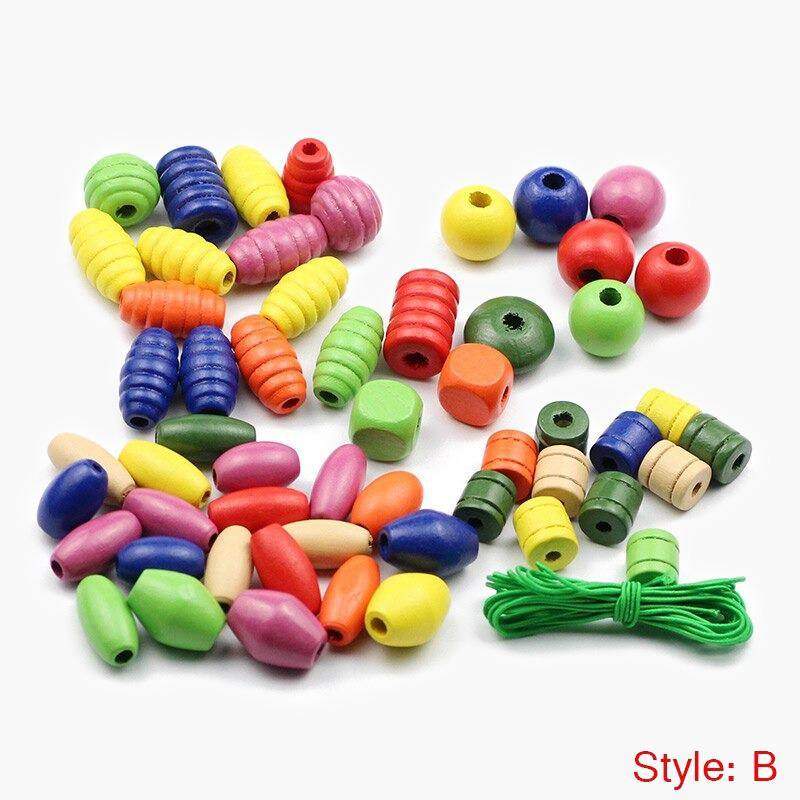 Child Box Mix color Natural Wood Beads, for Teething Educational toy, Sets Making 