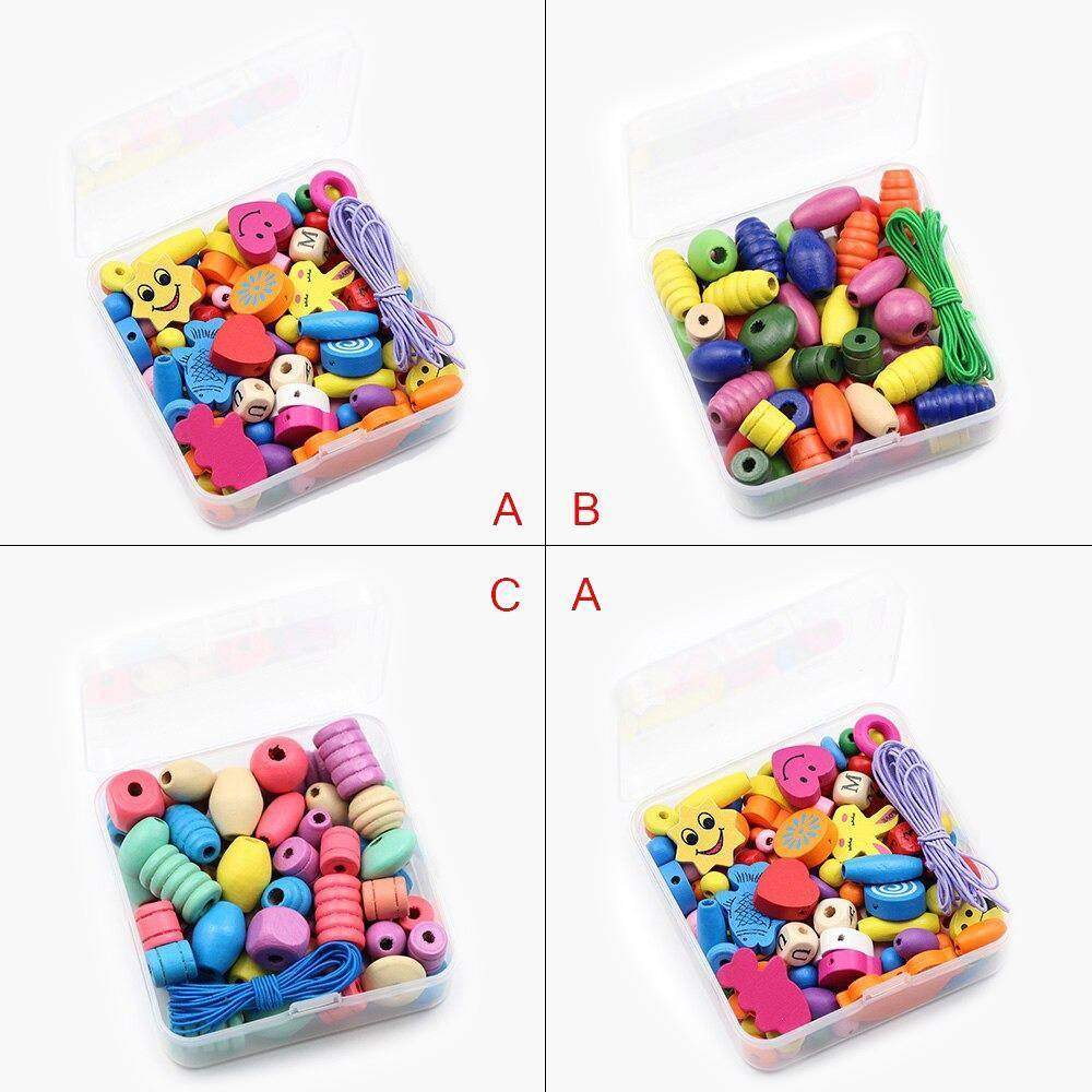 Child Box Mix color Natural Wood Beads, for Teething Educational toy, Sets Making 