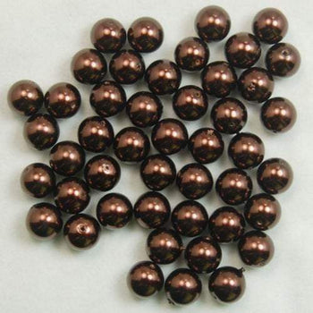 Chocolate brown Czech Glass Pearl Round Beads, 100pcs - 3mm 4mm 6mm 8mm 10mm 12mm 14mm, Opaqu loose beads For jewelry making and beading 