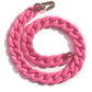 Chunky Long Chain Necklace, Pink Acrylic Large link, gift, Boho Fashion Women Jewelry 