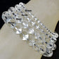 Clear Crystal Quartz Gemstone Stretch Bracelet, 6-12mm